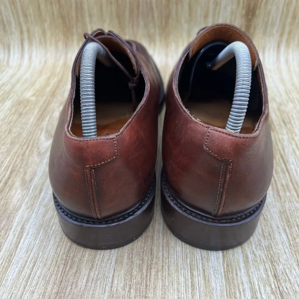 Santoni Goodyear Welted Split Toe Derby Men's Size 9 Brown Leather 11839-02